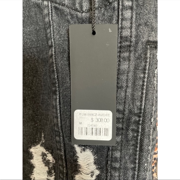 HOST PICK LF carmar oversized denim jacket cheetah zipper - Picture 3 of 3